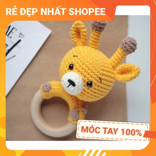 [FREESHIP + HANDMADE] Lục lạc cầm tay HƯƠU CAO CỔ 5, móc tay 100% len chất lượng cao, an toàn tuyệt đối cho bé