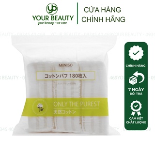 Bông tẩy trang MINISO Nhật Bản mềm mịn loại túi 180M