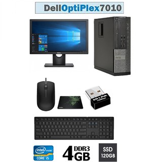 Bộ máy tính để bàn DELL OPTIPLEX 7010 chip I5 3470, ram 4gb, ổ cứng SSD 120GB và Màn hình DELL 18.5 inch, QÙA TẶNG
