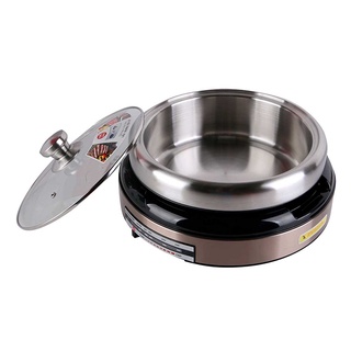 Nồi lẩu điện Sunhouse đa năng tráng men chống dính cao cấp 1300W mini dung tích 3 lít - 3,5 lít  - Hapos