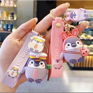 Móc Khoá Tạo Hình Chim Cánh Cụt, Bọt Biển, Ngôi Sao Lớn, Sư Tử, Hổ Cảnh Sát Cực Dễ Thương