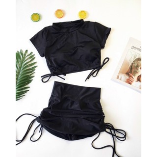 Bikini tay ngắn dây rút kín đáo siêu đẹp kèm ảnh thật