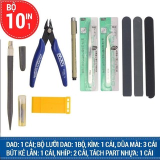 Bộ dụng cụ lắp ráp đồ chơi mô hình GUNDAM 1 đến 10 món khác nhau