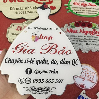 Bảng hiệu mica - Thiết kế theo yêu cầu - in thông tin shop của bạn