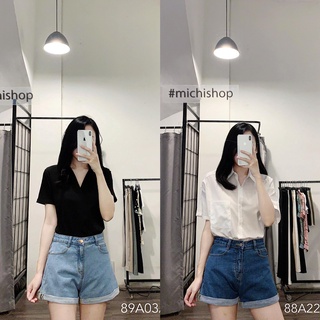Quần short gấp gấu xanh - 88Q07