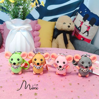 Móc khóa hình chú chuột kèm strap xinh xắn đáng yêu Móc khóa chuột hoạt hình