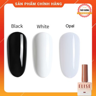 Sơn gel Elise cao cấp chính hãng màu đen, trắng sữa (trắng tinh), trắng gạo (nước gạo) 15ml