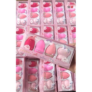 HỘP 3 BÔNG MÚT TRANG ĐIỂM TẶNG KÈM BẠCH TUỘC RỬA MẶT