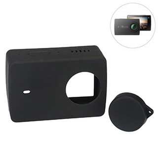 Vỏ silicon kèm nắp che cho Xiaomi Yi 4K Action