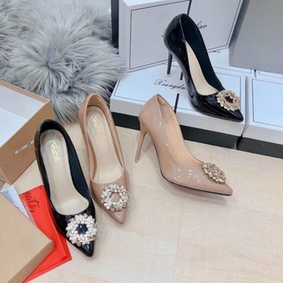 Giày cao gót hoa đá 7p sang chảnh mã H88