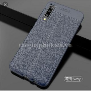 Ốp lưng galaxy A7 2018 silicon giả da,chống sốc auto Focus