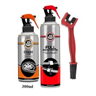 Combo chai vệ sinh sên Megacools 500ml và xịt bảo dưỡng sên Megacools 300ml tặng bàn chải 3D cao cấp - NKLUBE