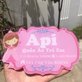 Bảng hiệu mica trang trí shop - Bảng mica hồng xinh xắn