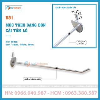 Móc treo phụ kiện cài tấm tôn lỗ: D81 ( com bo 100 cái ) - HTDVN