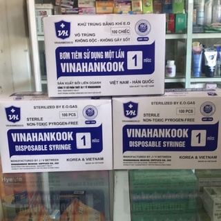 Bơm tiêm Xilanh Vô Khuẩn VINAHANKOOK Sử Dụng 1 lần Dung Tích 1ml/3ml/5ml/10ml/20ml