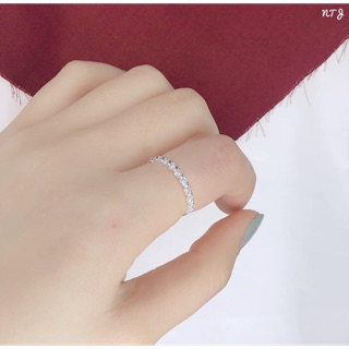NHẪN XOẮN ĐÁ NHỎ XINH - NHẪN NỮ BẠC TA