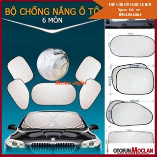 Bộ che nắng 6 món - Tặng 01 khăn lau xe chuyên dụng - Bộ 6 món che nắng thông minh
