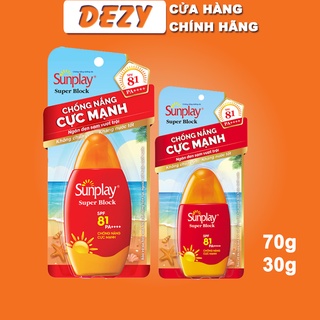 Kem Chống Nắng Sunplay Skin Aqua Super Block 81 Kcn Kháng Nước Nhật Bản Hyaluronic Acid Vitamin C E Dưỡng Ẩm Rohto Dezy