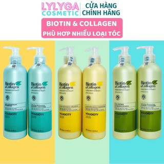 Cặp Dầu Gội Dầu Xả BIOTIN COLLAGEN VOUDIOTY 500ML - Giảm Rụng Tóc Phục Hồi Tóc Khô Xơ, Hư Tổn BIOTIN MỚI 2020