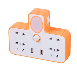 Ổ Điện Phát Sáng Hình Chữ T Có Cổng Sạc Usb 1A