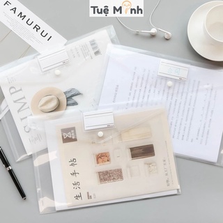 Túi clear bag A4 đựng tài liệu gắn name tag K29 dày dặn