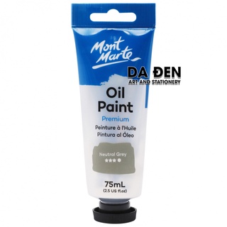 [DA ĐEN] Màu Sơn Dầu Mont Marte Tube 75ml - Neutral Grey