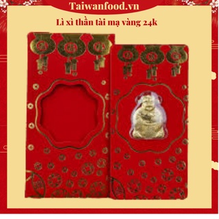 Lì xì thần tài mạ vàng 24k/Bao lì xì tết rước tài lộc may mắn tết 2022 (Hàng loại 1)