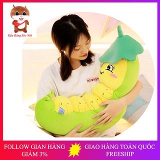 Gấu Bông Thú nhồi bông gối ôm sâu khoai cao cấp