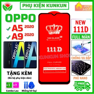Kính Cường Lực OPPO A5/ A9 (2020) - Siêu mượt - Dán Full màn hình 111D - Độ cứng 10H - Độ trong suốt điện thoại cực cao