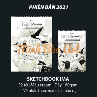 MẪU MỚI 2021 - SỔ VẼ PHÁC THẢO NABII IMA SKETCHBOOK 160 GSM 32 TỜ (CHỌN SIZE)