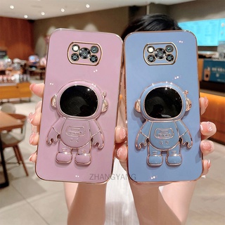 ốp lưng poco x3 pro x3 nfc x3 m3 m4 pro TPU Mạ điện 3D Phi hành gia có chân đế ốp điện thoại poco x3 pro x3 nfc x3 m3 m4 pro