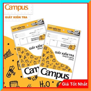 Giấy Kiểm Tra Campus B5 ĐL70gsm TP-BM70G-30 Không Chấm -1 túi /(20 tờ đôi + 10 tờ đơn)
