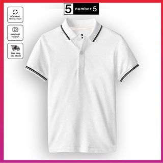 Áo Thun Polo Nam Cổ Bẻ Họa Tiết Trơn Number5 Chất Cotton Thoáng Mát [ APF ]