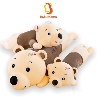 Gấu Bông Gối Ôm Hình Gấu Nằm Bắn Tim Cực Yêu Hàng Chuẩn Chất Lượng Cao Babi Mama G43