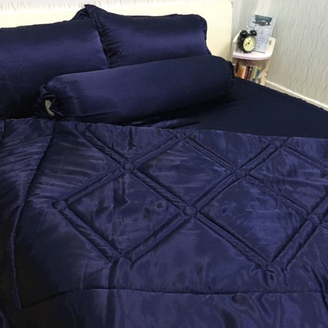 Drap phi lụa 1M6x2mx10p màu xanh đen