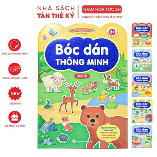 Sách - Bóc dán thông minh vừa học vừa chơi phát triển sáng tạo song ngữ Việt Anh (Bộ 6 cuốn)