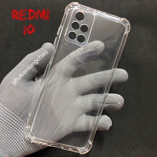 Ốp Lưng Xiaomi Redmi 10 4G Dẻo Trong Suốt Chống Sốc Có Gù Bảo Vệ 4 Gốc