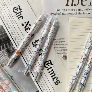 BÚT MỰC KIM ĐEN DẠNG BẤM HÌNH GẤU ĐÁNG YÊU NGÒI 0.5mm kèm ruột thay (ảnh thật) - Tiệm nhà Chun