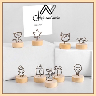 Kẹp ảnh AN DECOR kẹp gỗ hình thú giữ ghi chú, postcard để bàn trang trí