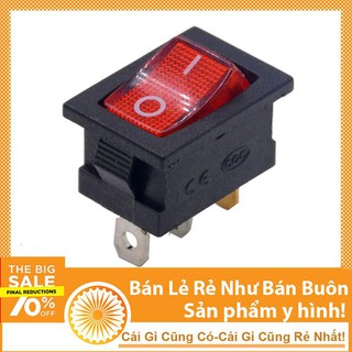 Công Tắc Bập Bênh KCD1 250VAC-6A sở hữu Đèn