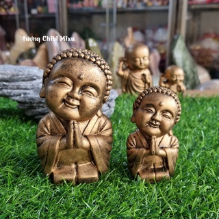 Tượng ni cô mỉm cười giả đồng cổ kính