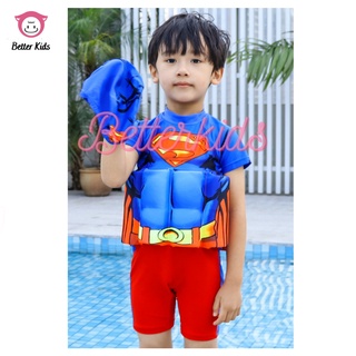 Đồ Bơi Siêu Nhân Cho Bé Kèm Mũ Và Phao Trợ Nổi