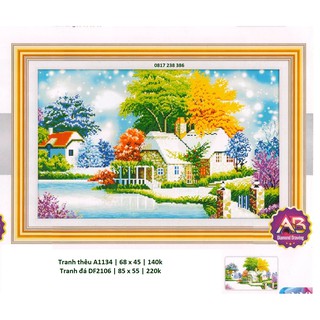 Tranh thêu chữ thập phong cảnh A1134 (68 x 45 cm)