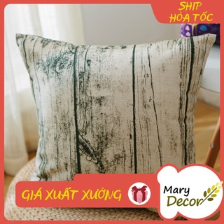 Gối tựa sofa Mary Décor - họa tiết Vân gỗ G-E10