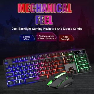 Bàn Phím Máy Tính Gaming  Led Nhiều Màu Làm Văn Phòng Chơi Game Thiết Kế Sang Trọng Cực Kì Bắt Mắt Tặng Chuột