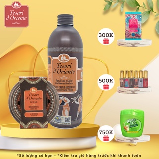 Combo Sữa tắm 500ml và nến thơm 200g Tesori D' Oriente chính hãng nhập khẩu trực tiếp từ Ý