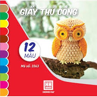 Giấy thủ công 7 màu khổ A4 - 12 màu Hồng Hà (3363)