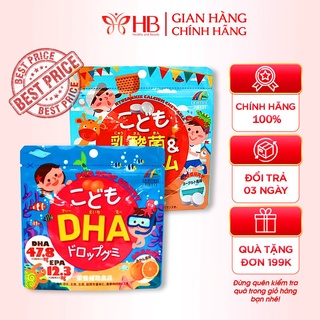 Kẹo dẻo bổ sung DHA unimat riken 90 viên Nhật Bản, kẹo canxi unimat riken cho bé từ 3 tuổi