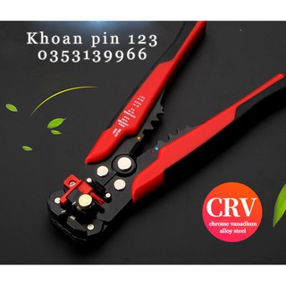 Kìm tuốt dây cáp, dây điện tự động điều chỉnh với dao cắt đa năng (màu ngẫu nhiên)
