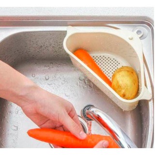 Rổ Nhựa Tam Giác, Kệ Góc Tam Giác Gắn Bồn Rửa Chén Đựng Đồ Tiện Lợi